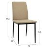 ΚΑΡΕΚΛΑ ΤΡΑΠΕΖΑΡΙΑΣ PERKY HM18347.04 ΜΠΕΖ ΥΦΑΣΜΑ-ΜΕΤΑΛ. ΠΟΔΙΑ ΜΑΥΡΑ 44x60x87Υεκ