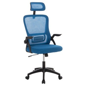 ΚΑΡΕΚΛΑ ΓΡΑΦΕΙΟΥ BLAZER HM1205.03 ΜΠΛΕ MESH-ΜΑΥΡΟΣ ΣΚΕΛΕΤΟΣ 60x58x110-130Υεκ.