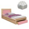 ΚΡΕΒΑΤΙ ΠΑΙΔΙΚΟ ΜΕ ΣΥΡΤΑΡΙ PLAYROOM HM21326.01 ΜΕΛΑΜΙΝΗ SONAMA/ΡΟΖ--ΜΕ ΣΤΡΩΜΑ 90x190εκ