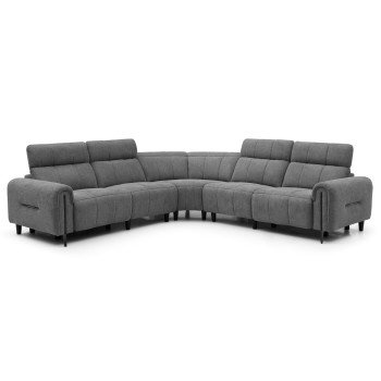 ΓΩΝΙΑΚΟΣ ΚΑΝΑΠΕΣ ΜΕ RECLINE ORACLE HM3290.01 ΓΚΡΙ ΥΦΑΣΜΑ 260x260x90(κάθισμα)x94Υεκ.