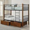 ΚΟΥΚΕΤΑ ΜΕ 2 ΣΥΡΤΑΡΙΑ & 2 ΣΤΡΩΜΑΤΑ 90X190εκ RAYVEN HM21336 ΞΥΛΟ ΚΑΙ ΜΕΤΑΛΛΟ