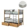 ΚΟΥΚΕΤΑ ΜΕ 2 ΣΥΡΤΑΡΙΑ & 2 ΣΤΡΩΜΑΤΑ 90X190εκ RAYVEN HM21336.02 ΞΥΛΟ ΚΑΙ ΜΕΤΑΛΛΟ