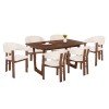 ΣΕΤ ΤΡΑΠΕΖΑΡΙΑΣ 7ΤΜΧ ZARRA HM21338.01 ΤΡΑΠΕΖΙ ΑΠΟ MDF--ΚΑΡΕΚΛΕΣ ΜΕ ΜΠΟΥΚΛΕ ΥΦΑΣΜΑ