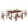 ΣΕΤ ΤΡΑΠΕΖΑΡΙΑΣ 7ΤΜΧ ZARRA HM21338.01 ΤΡΑΠΕΖΙ ΑΠΟ MDF--ΚΑΡΕΚΛΕΣ ΜΕ ΜΠΟΥΚΛΕ ΥΦΑΣΜΑ