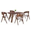 ΣΕΤ ΤΡΑΠΕΖΑΡΙΑΣ 5ΤΜΧ NEKKER HM21340.01 ΤΡΑΠΕΖΙ ΑΠΟ MDF--ΚΑΡΕΚΛΕΣ ΑΠΟ RUBBERWOOD