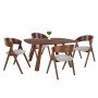 ΣΕΤ ΤΡΑΠΕΖΑΡΙΑΣ 5ΤΜΧ NEKKER HM21340.01 ΤΡΑΠΕΖΙ ΑΠΟ MDF--ΚΑΡΕΚΛΕΣ ΑΠΟ RUBBERWOOD