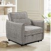 ΠΟΛΥΘΡΟΝΑ-ΚΡΕΒΑΤΙ ORYN HM3307.03 ΜΠΕΖ ΥΦΑΣΜΑ 89x85x84Υεκ.