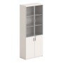 ΒΙΒΛΙΟΘΗΚΗ NEWLINE HM18281 ΜΕΛΑΜΙΝΗ ΕΚΡΟΥ & ΚΑΦΕ--ΓΥΑΛΙ 80x40x200Υεκ.