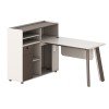 ΓΡΑΦΕΙΟ ΑΡΙΣΤΕΡΗ ΓΩΝΙΑ NEWLINE HM18275L ΜΕΛΑΜΙΝΗ ΕΚΡΟΥ-ΠΟΔΙΑ ΑΛΟΥΜΙΝΙΟΥ 160x120x105Υεκ