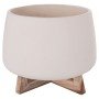 ΓΛΑΣΤΡΑ ΕΣ.ΧΩΡΟΥ FRELLO HM4674.02L ΛΕΥΚΟ FIBER CEMENT--TEAK ΒΑΣΗ 29x29x23,5Υεκ.