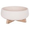 ΓΛΑΣΤΡΑ ΕΣ.ΧΩΡΟΥ FRELLO HM4674.02M ΛΕΥΚΟ FIBER CEMENT--TEAK ΒΑΣΗ 27x26,5x12Υεκ.