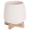 ΓΛΑΣΤΡΑ ΕΣ.ΧΩΡΟΥ FRELLO HM4674.02S ΛΕΥΚΟ FIBER CEMENT--TEAK ΒΑΣΗ 14,5x14,5x16Υεκ.