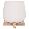 ΓΛΑΣΤΡΑ ΕΣ.ΧΩΡΟΥ FRELLO HM4674.02S ΛΕΥΚΟ FIBER CEMENT--TEAK ΒΑΣΗ 14,5x14,5x16Υεκ.