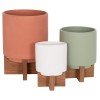 ΣΕΤ 3 ΓΛΑΣΤΡΕΣ ΜΕ TEAK ΒΑΣΕΙΣ TANTI HM4685 FIBER CEMENT ΣΕ 3 ΧΡΩΜΑΤΑ