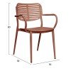 ΠΟΛΥΘΡΟΝΑ ΤΡΑΠΕΖΑΡΙΑΣ HILLIARD HM6644.08 ΑΛΟΥΜΙΝΙΟ ΣΕ TERRACOTTA 58x52x78Υεκ