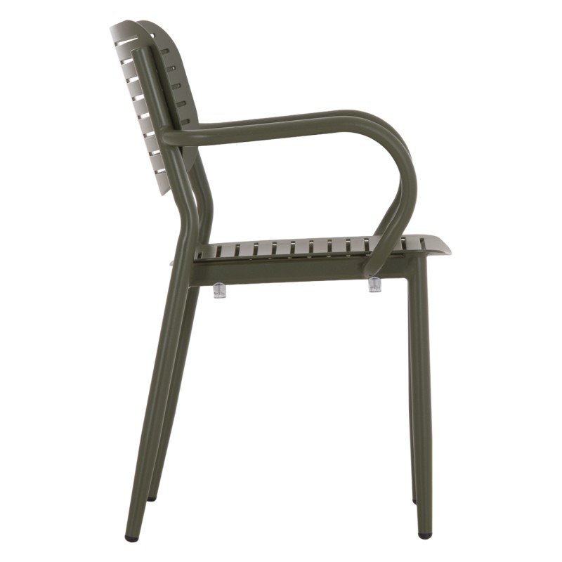 ΠΟΛΥΘΡΟΝΑ ΤΡΑΠΕΖΑΡΙΑΣ HILLIARD HM6644.07 ΑΛΟΥΜΙΝΙΟ ΣΕ OLIVE GREEN 58x52x78Υεκ