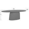 ΤΡΑΠΕΖΙ ΤΡΑΠΕΖΑΡΙΑΣ FIBER CEMENT ΟΒΑΛ BRECCAN HM6577.01 ΓΚΡΙ 240x100x75Υεκ.
