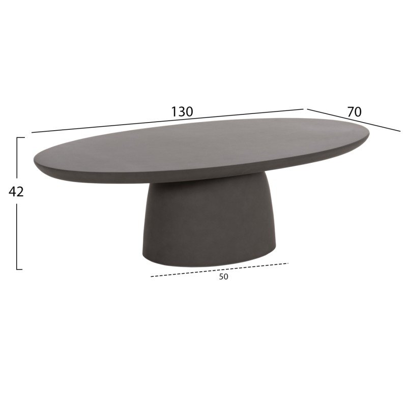 ΤΡΑΠΕΖΙ ΣΑΛΟΝΙΟΥ FIBER CEMENT ΟΒΑΛ BRECCAN HM6594.01 ΓΚΡΙ 130x70x42Υεκ ΤΡΑΠΕΖΙ ΣΑΛΟΝΙΟΥ FIBER CEMENT ΟΒΑΛ BRECCAN HM6594.01 ΓΚΡΙ 130x70x42Υεκ