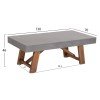 ΤΡΑΠΕΖΙ ΜΕΣΗΣ FIBER CEMENT & ΞΥΛΟ ΑΚΑΚΙΑΣ MAEVE HM6595.01 ΓΚΡΙ 130x70x46Υεκ.