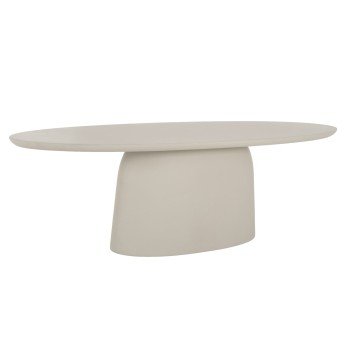 ΤΡΑΠΕΖΙ ΤΡΑΠΕΖΑΡΙΑΣ FIBER CEMENT ΟΒΑΛ BRECCAN HM6576.02 ΜΠΕΖ 200x100x75Υεκ.
