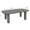 ΤΡΑΠΕΖΙ ΤΡΑΠΕΖΑΡΙΑΣ FIBER CEMENT KIORA HM6597.01 ΓΚΡΙ 200x100x76Υεκ