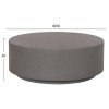 ΤΡΑΠΕΖΙ ΜΕΣΗΣ FIBER CEMENT ΣΤΡΟΓΓΥΛΟ KYOKO HM6579.01 ΓΚΡΙ Φ90x30Υεκ.