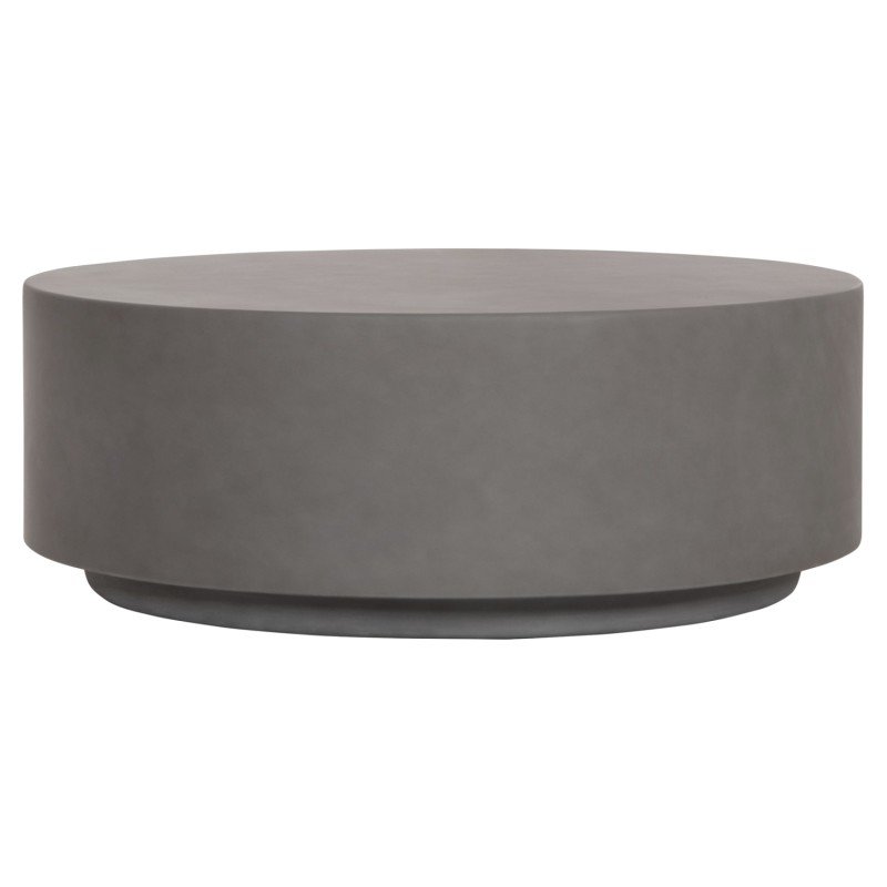 ΤΡΑΠΕΖΙ ΜΕΣΗΣ FIBER CEMENT ΣΤΡΟΓΓΥΛΟ KYOKO HM6579.01 ΓΚΡΙ Φ90x30Υεκ.