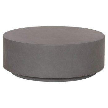 ΤΡΑΠΕΖΙ ΜΕΣΗΣ FIBER CEMENT ΣΤΡΟΓΓΥΛΟ KYOKO HM6579.01 ΓΚΡΙ Φ90x30Υεκ.
