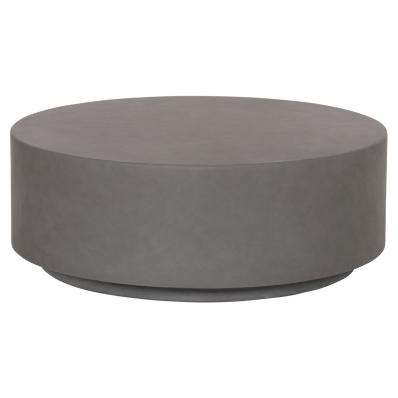 ΤΡΑΠΕΖΙ ΜΕΣΗΣ FIBER CEMENT ΣΤΡΟΓΓΥΛΟ KYOKO HM6579.01 ΓΚΡΙ Φ90x30Υεκ.