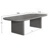 ΤΡΑΠΕΖΙ ΤΡΑΠΕΖΑΡΙΑΣ FIBER CEMENT AZAMI HM6601.01 ΓΚΡΙ 300x112x75Υεκ.