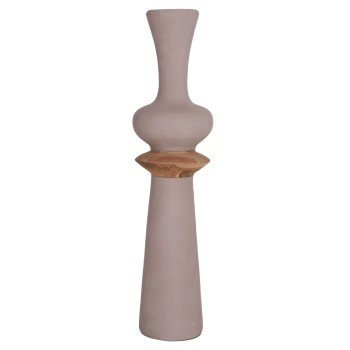 ΔΙΑΚΟΣΜΗΤΙΚΟ ΒΑΖΟ ΔΑΠΕΔΟΥ NEBULA HM4660.05L FIBER CEMENT TAUPE--ΞΥΛΟ ΤΕΑΚ Φ45x172Υεκ