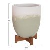 ΓΛΑΣΤΡΕΣ ΣΕΤ 2ΤΜΧ SEON HM4686.09 TERRACOTTA ΣΕ ΛΕΥΚΟ & ΠΡΑΣΙΝΟ--TEAK ΒΑΣΗ