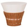 ΤΡΑΠΕΖΙ ΣΑΛΟΝΙΟΥ PERRAL HM18164.02L FIBER CEMENT ΛΕΥΚΟ-ΦΥΣΙΚΟ RATTAN--Φ55x45Υεκ
