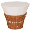 ΤΡΑΠΕΖΙ ΣΑΛΟΝΙΟΥ PERRAL HM18164.02L FIBER CEMENT ΛΕΥΚΟ-ΦΥΣΙΚΟ RATTAN--Φ55x45Υεκ