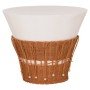 ΤΡΑΠΕΖΙ ΣΑΛΟΝΙΟΥ PERRAL HM18164.02L FIBER CEMENT ΛΕΥΚΟ-ΦΥΣΙΚΟ RATTAN--Φ55x45Υεκ