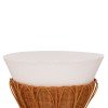 ΤΡΑΠΕΖΙ ΒΟΗΘΗΤΙΚΟ PERRAL HM18164.02S FIBER CEMENT ΛΕΥΚΟ-ΦΥΣΙΚΟ RATTAN--Φ42x36Υεκ