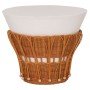 ΤΡΑΠΕΖΙ ΒΟΗΘΗΤΙΚΟ PERRAL HM18164.02S FIBER CEMENT ΛΕΥΚΟ-ΦΥΣΙΚΟ RATTAN--Φ42x36Υεκ