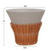 ΤΡΑΠΕΖΙ ΣΑΛΟΝΙΟΥ PERRAL HM18164.03L FIBER CEMENT ΓΚΡΙ-ΦΥΣΙΚΟ RATTAN--Φ55x45Υεκ