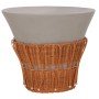 ΤΡΑΠΕΖΙ ΣΑΛΟΝΙΟΥ PERRAL HM18164.03L FIBER CEMENT ΓΚΡΙ-ΦΥΣΙΚΟ RATTAN--Φ55x45Υεκ