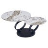 ΤΡΑΠΕΖΙ ΣΑΛΟΝΙΟΥ ΔΙΠΛΟ NUBISA HM18364.01 ΜΕΤΑΛΛΟ--SINTERED STONE PANDORA Φ80Χ43.5Υεκ