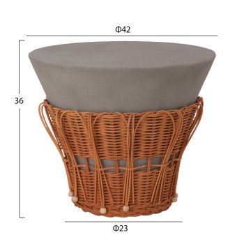 ΤΡΑΠΕΖΙ ΒΟΗΘΗΤΙΚΟ PERRAL HM18164.03S FIBER CEMENT ΓΚΡΙ-ΦΥΣΙΚΟ RATTAN--Φ42x36Υεκ ΤΡΑΠΕΖΙ ΒΟΗΘΗΤΙΚΟ PERRAL HM18164.03S FIBER CEMENT ΓΚΡΙ-ΦΥΣΙΚΟ RATTAN--Φ42x36Υεκ