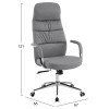 ΚΑΡΕΚΛΑ ΓΡΑΦΕΙΟΥ TEETER HM18355.10 ΓΚΡΙ PU ΔΕΡΜΑ--ΒΑΣΗ ΧΡΩΜΙΟΥ 67x66x121Υεκ