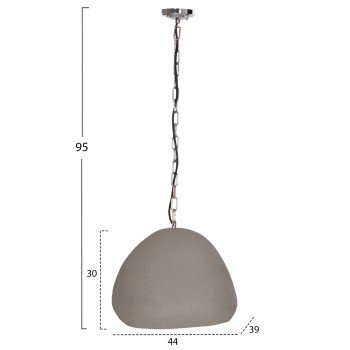 ΦΩΤΙΣΤΙΚΟ ΟΡΟΦΗΣ ΚΡΕΜΑΣΤΟ JAYLEN HM4703.03S FIBER CEMENT ΓΚΡΙ 44x39x30Υεκ.