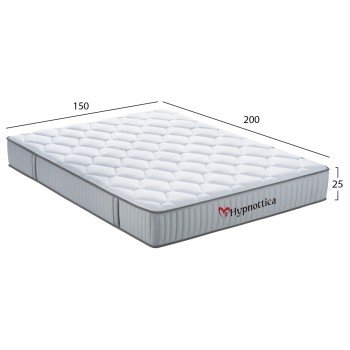 ΣΤΡΩΜΑ ΔΙΠΛΟ HYPNOTTICA HM748.05 POCKET SPRINGS--ΛΕΥΚΟ 150x200x25Υεκ.