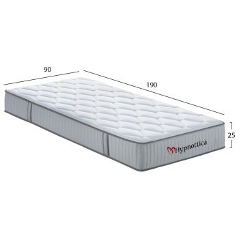 ΣΤΡΩΜΑ ΜΟΝΟ HYPNOTTICA HM748.01 POCKET SPRINGS--ΛΕΥΚΟ (ROLL-PACKING) 90x190x25Υεκ.