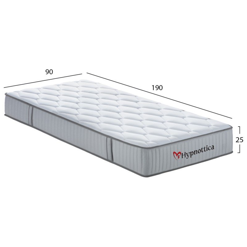 ΣΤΡΩΜΑ ΜΟΝΟ HYPNOTTICA HM748.01 POCKET SPRINGS--ΛΕΥΚΟ (ROLL-PACKING) 90x190x25Υεκ.