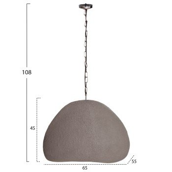 ΦΩΤΙΣΤΙΚΟ ΟΡΟΦΗΣ ΚΡΕΜΑΣΤΟ JAYLEN HM4703.03L FIBER CEMENT ΓΚΡΙ 65x55x45Υεκ.