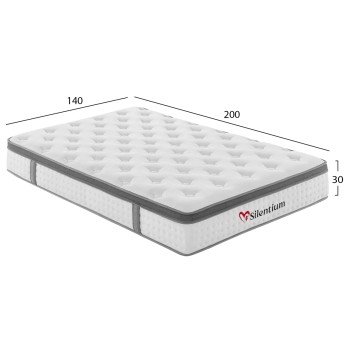 ΣΤΡΩΜΑ ΔΙΠΛΟ SILENTIUM HM749.04 POCKET SPRINGS--ΛΕΥΚΟ 140x200x30Υεκ.