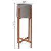 ΓΛΑΣΤΡΑ ΕΣΩΤ.ΧΩΡΟΥ RENTIL HM4684.03S FIBER CEMENT ΧΡΩΜΑ ΓΚΡΙ--ΒΑΣΗ TEAK Φ27x56Υ