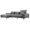ΚΑΝΑΠΕΣ ΑΡΙΣΤΕΡΗ ΓΩΝΙΑ DIVYA HM3267.12L ΓΚΡΙ ΥΦΑΣΜΑ 260x100-174x104Υεκ.